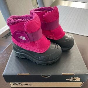 The North Face Kids Pink and Black Snow Boots